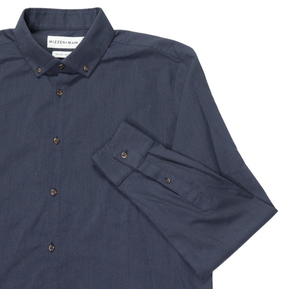 Mizzen + Main Navy Ludlow Performance Size XXL Button Down Shirt Long Sleeve - Picture 1 of 16